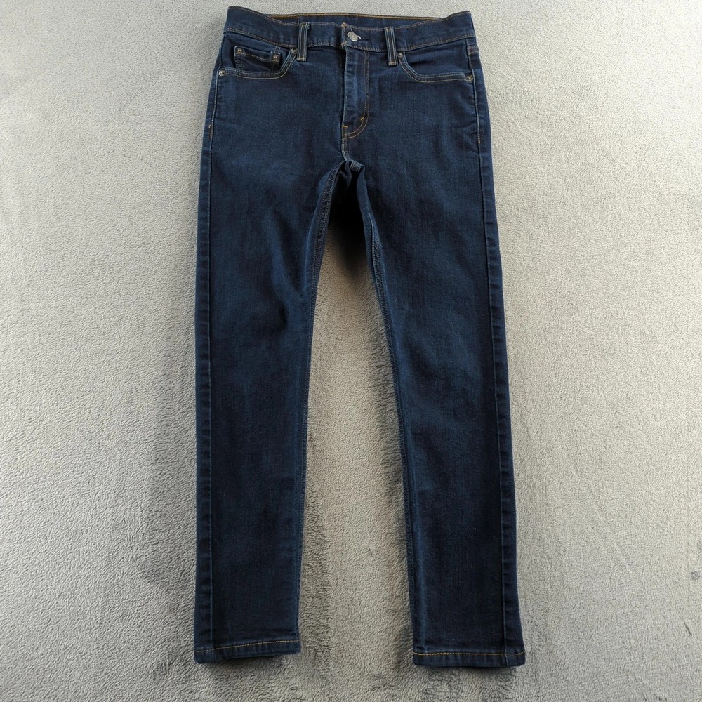 Levis 510 Jeans Mens 30x28*‎ Blue Stretch Skinny Tapered Denim Dark Wash Zip Fly